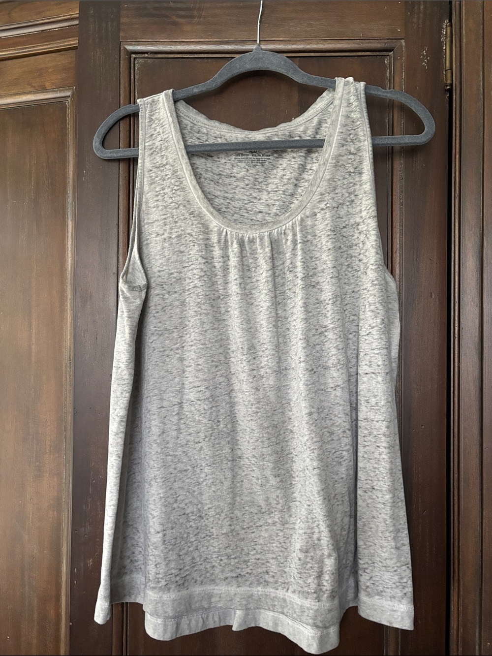 Sonoma Light Gray Scoop Neck Muscle Tank - Women's XL